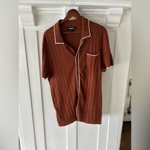 Express Men's Rust Button Down Shirt